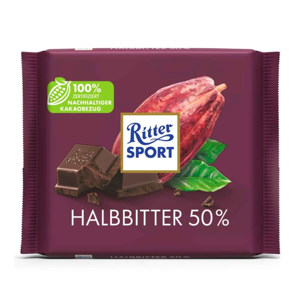 Ritter Sport 50% Cocoa Dark Chocolate 1