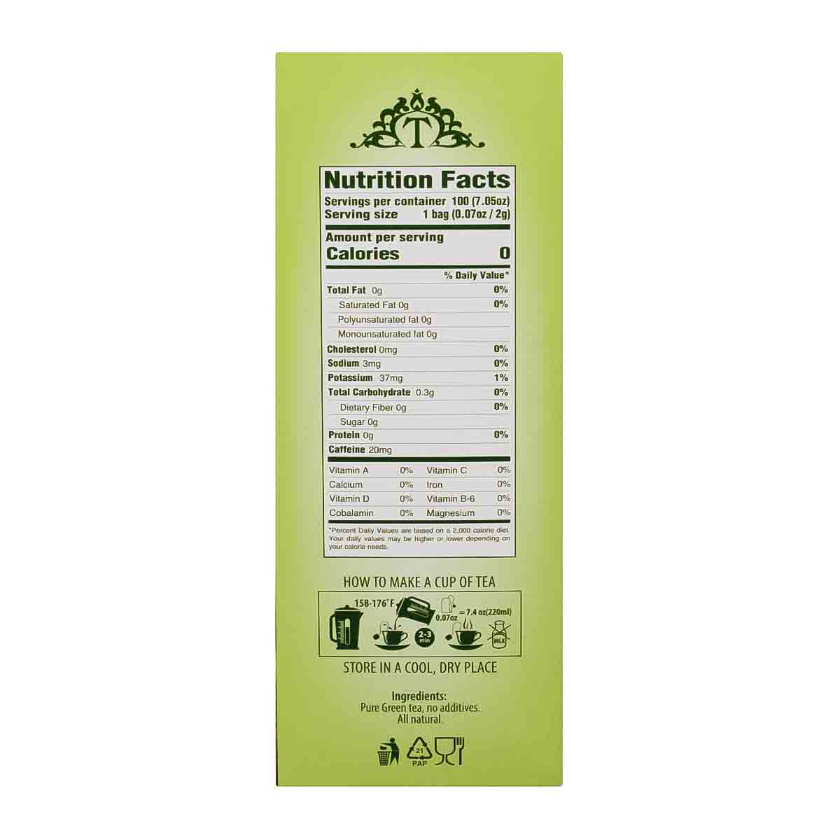 Thurson Pure Green Tea, 100 Bags 3