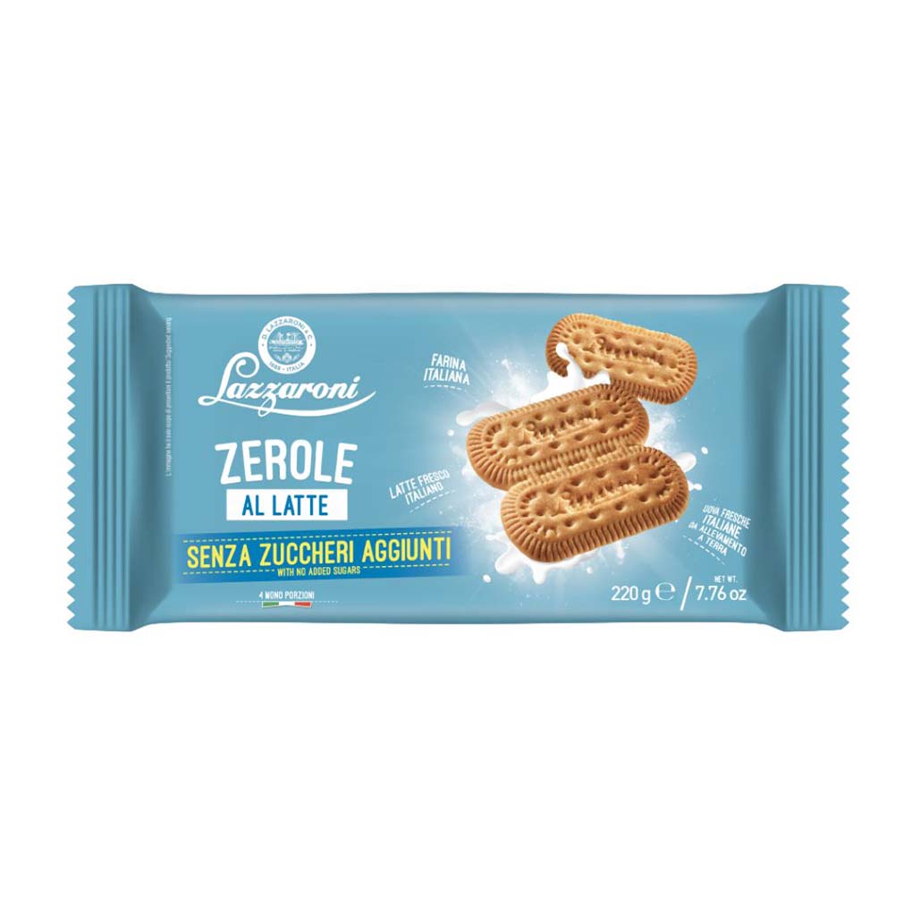 Lazzaroni Zerole Latte Milk Cookies, No Added Sugar 1