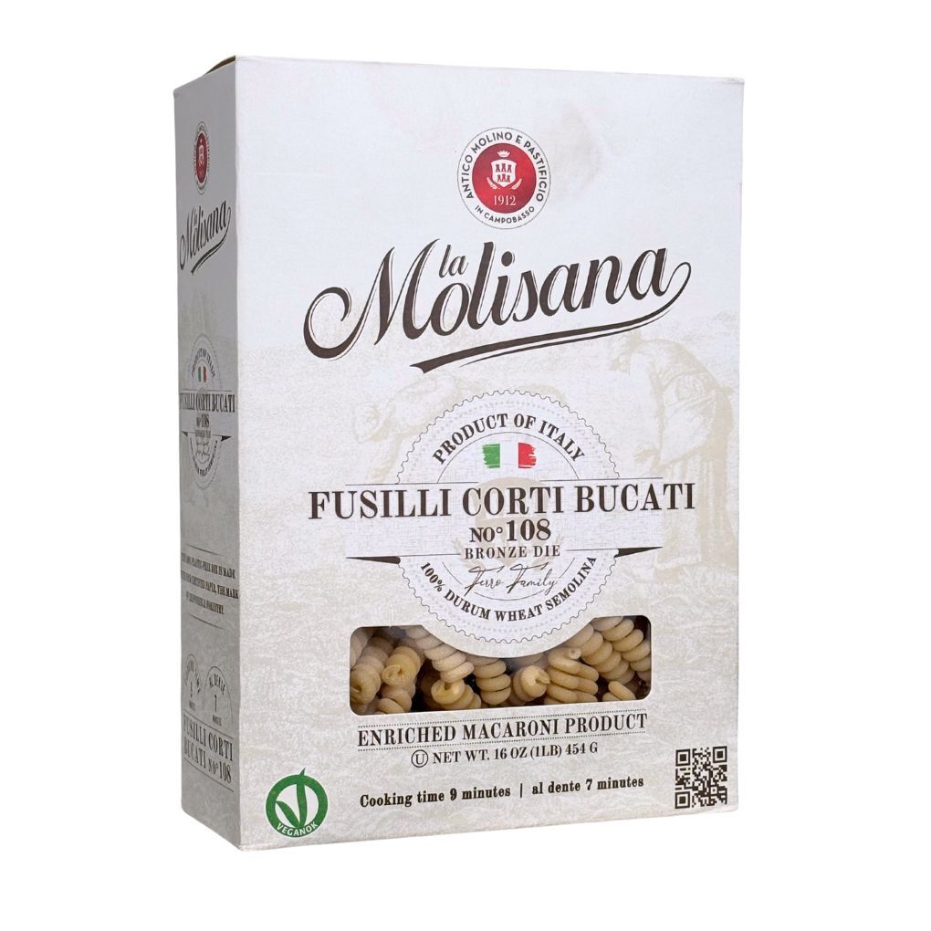 La Molisana Fusilli Corti Bucati Pasta #108, 100% Italian Wheat 1