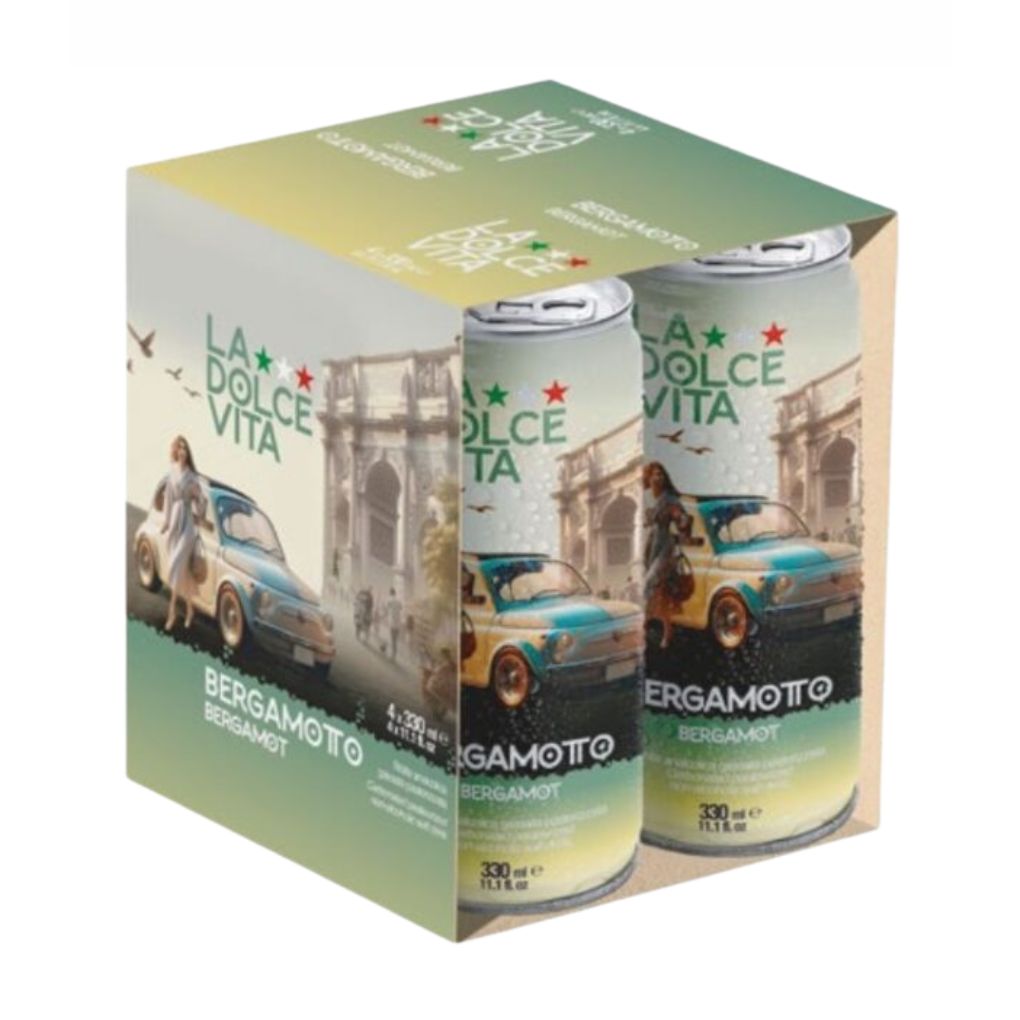 La Dolce Vita Italian Bergamotto Soda, 4-Pack Cans 1
