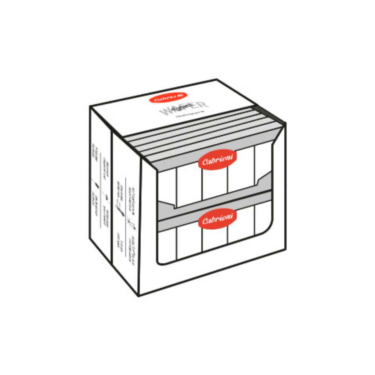 Cabrioni Italian Vanilla Signor Wafer 5-pack, No Palm Oil 3