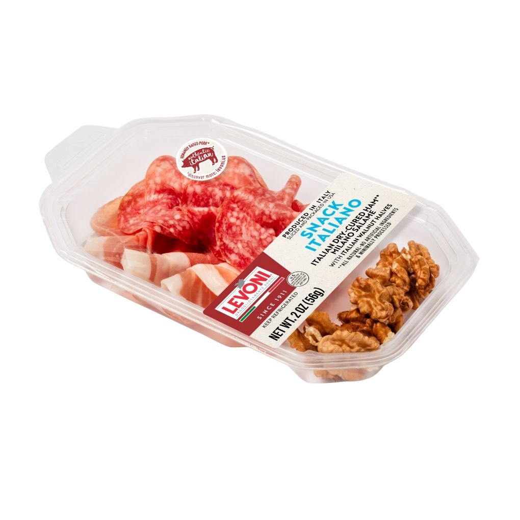 Levoni Italian Snack with Prosciutto, Milano Salami and Walnuts 1