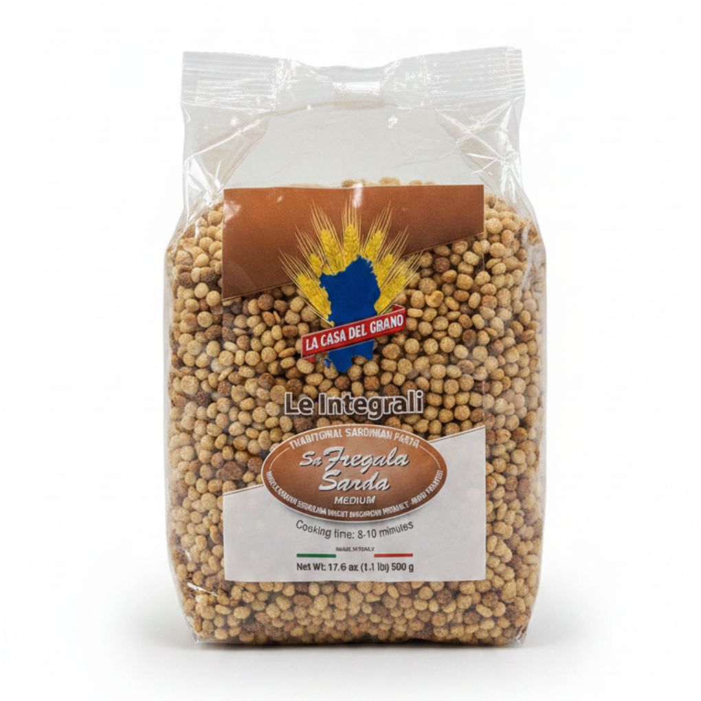 La Casa Del Grano Whole Wheat Fregola Sarda Pearls, Medium 1