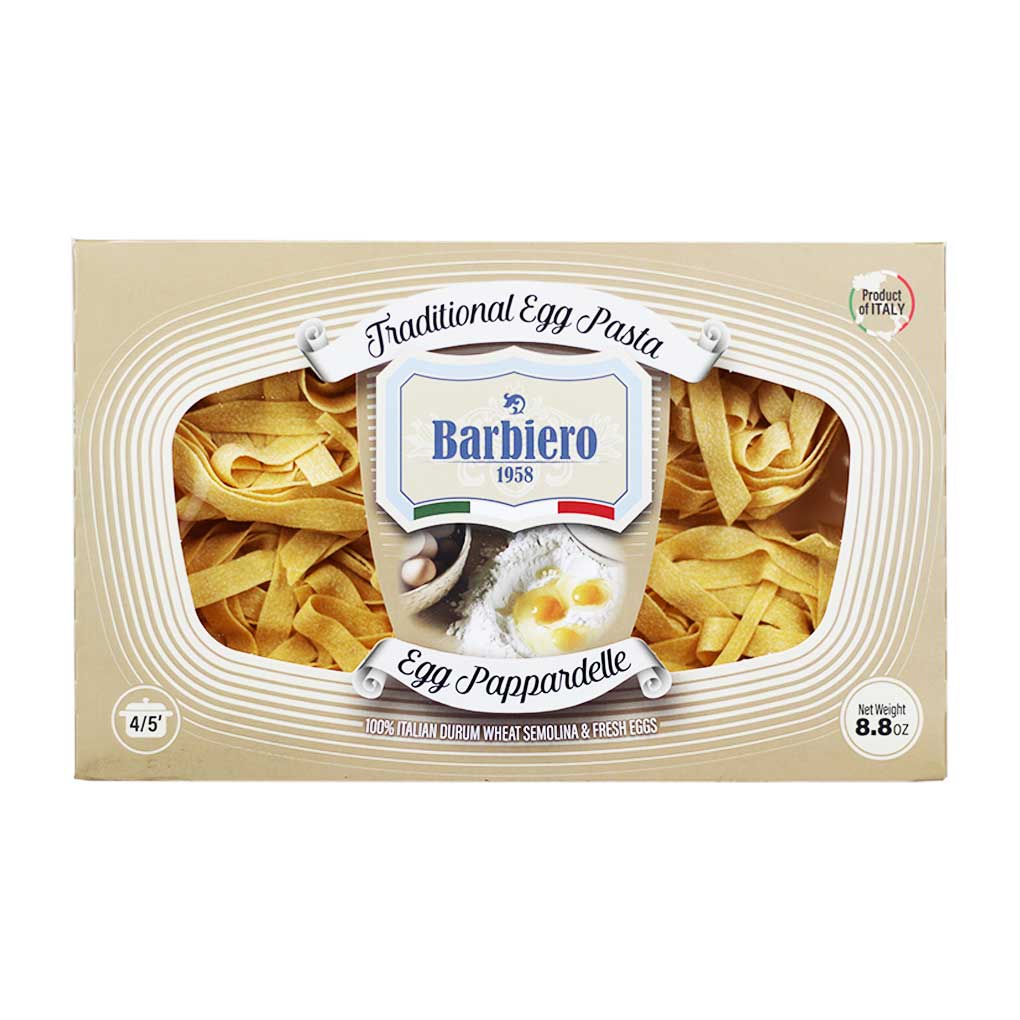 Barbiero Traditional Pappardelle Egg Pasta, 100% Italian Wheat 1