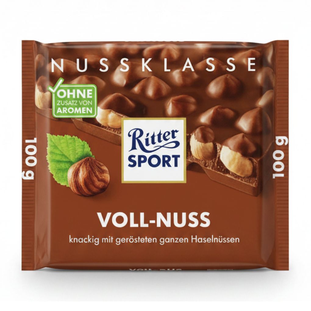 Ritter Sport Milk Chocolate with Whole Hazelnuts 1
