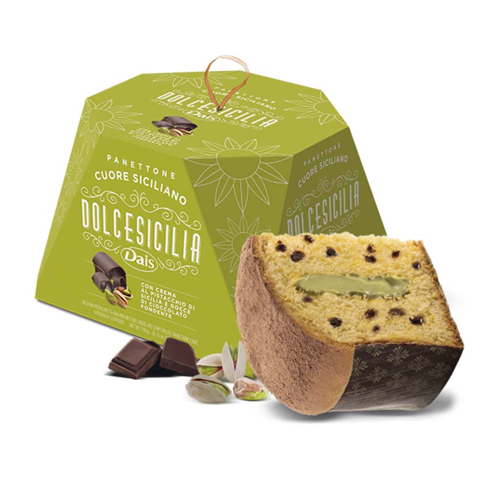 Dais Pistachio Panettone with Bitter Chocolate Chips 1