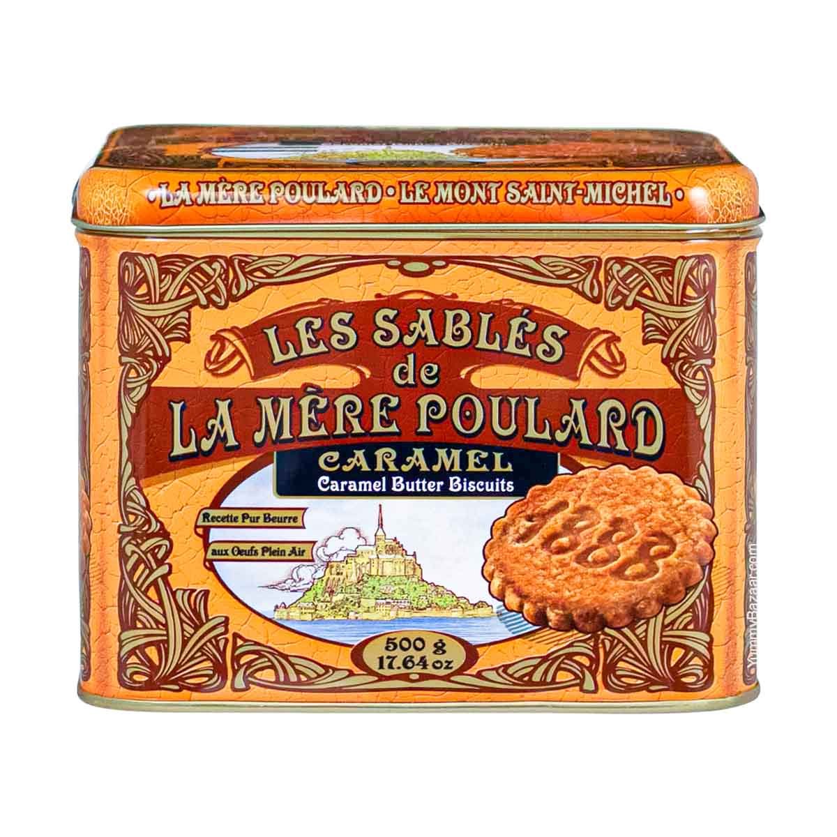 La Mere Poulard French Caramel Sable Cookies in Luxury Tin 1